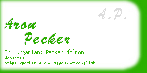 aron pecker business card